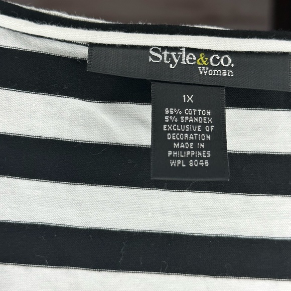 B&W Stripe Style&Co top - Picture 8 of 10